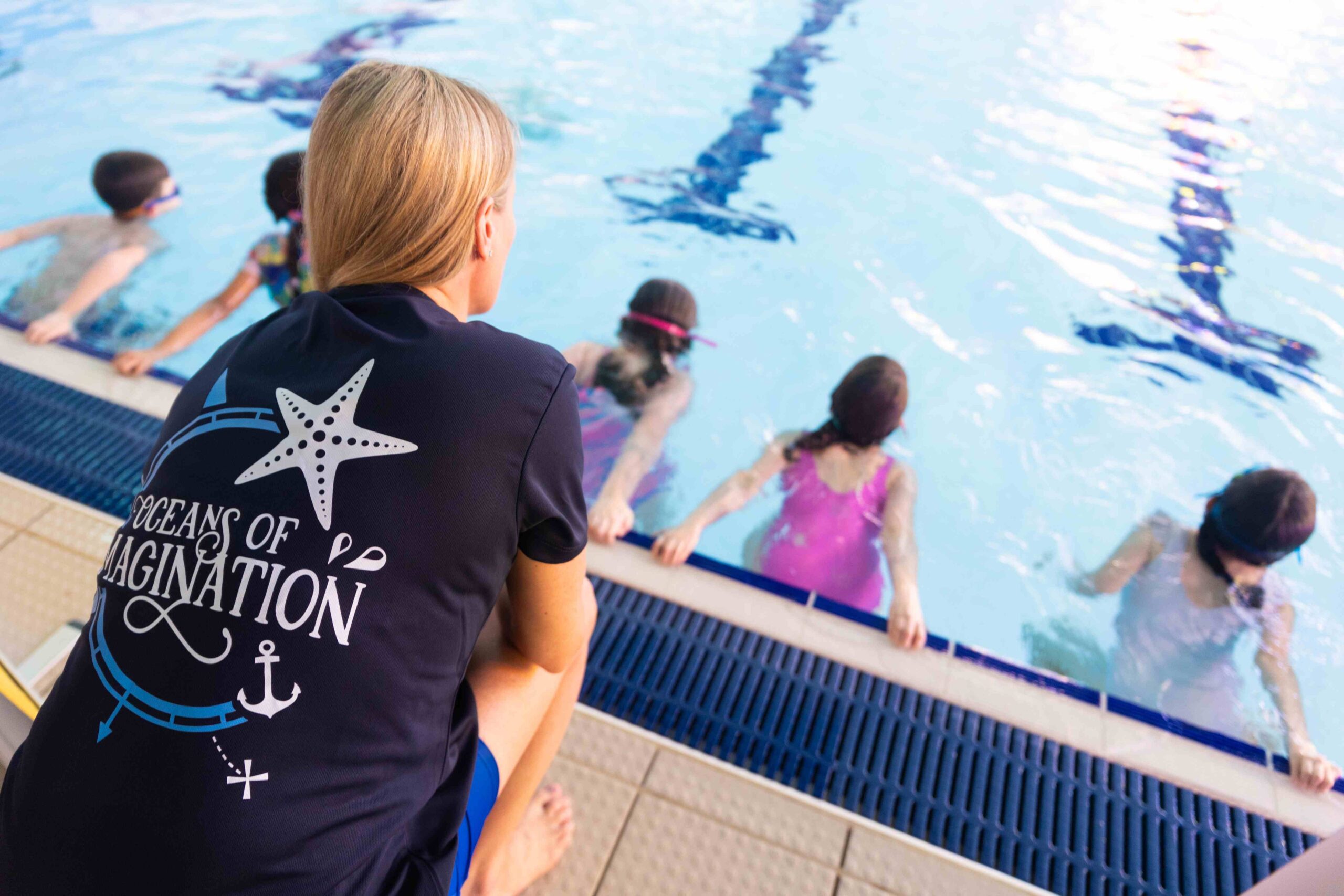 swimvincible teacher with 4 students